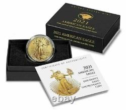2021 W Type 2 50 $ 1 Oz American Gold Eagle Us Mint Seeled Box In Hand
