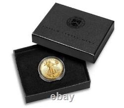 2021-w 1/2 American Eagle One-half Ounce Gold Proof Coin 21ecn Type 2 Boîte Scellée