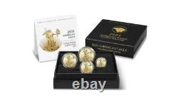 2021-w American Eagle Gold Proof Four-coin Set (21efn) Type 2 Ordonnance Confirmée