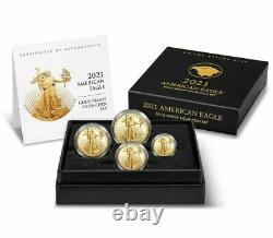 2021-w American Eagle Gold Proof Four-coin Set (21efn) Type 2 Presale