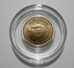 2022 1/10 Oz American Gold Eagle 5 $ Sealed In Hard Plastic Air-tite! En Stock