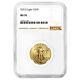 2022 10 $ American Gold Eagle 1/4 Oz Ngc Ms70 Marron Étiquette