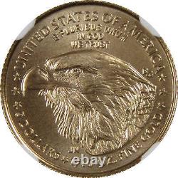 2022 American Eagle Ms 70 Ngc 1/10 Oz Gold $5 Coin Premières Parutions Jennie Norris
