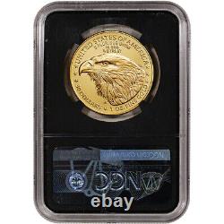 2022 American Gold Eagle 1 Oz 50 $ Ngc Ms70 Premier Jour Numéro 1er Noir