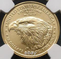 2022 Ngc Ms69 Obverse Struck Thru 1/4oz Aigle D'or Américain 10 $, Mint Error Coin