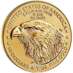 2022 Pièce de collection commémorative en or américain de 1 once 'American Gold Eagle' de 50 dollars