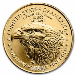 2023 1/10 oz American Gold Eagle avec la carte de Noël verte Joyeux Noël SKU#280984
