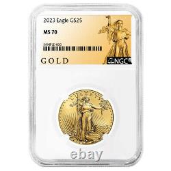 2023 25 $ American Gold Eagle 1/2 Oz Ngc Ms70 Als Label