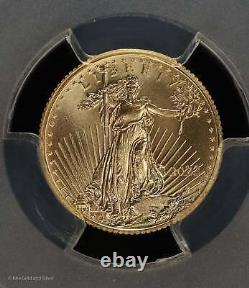 2023 $ 5 American Gold Eagle 1/10 Oz Pcgs Ms70 Première Étiquette De Drapeau De Grève