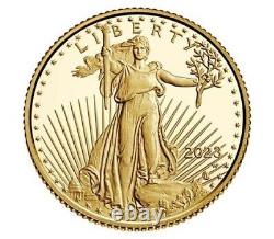 2023-w 5 $ American Gold Eagle 1/10e Oz Fine Gold Proof Coin 23ee