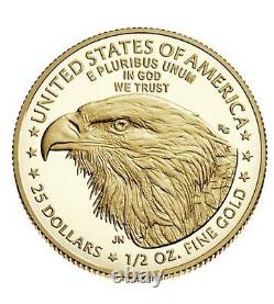 22ec American Eagle 2022 One-half Ounce Gold Proof Pièce Nouveau Dans La Main