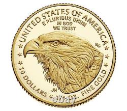 Aigle américain 2022 1/4 once W pièce d'or Proof de 10 $ - Quart de l'année 22ED NIB