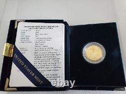 Aigle américain en or de 1/4 oz, épreuve de 2003-W (avec boîte et certificat d'authenticité)