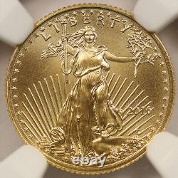 Aigle américain en or de 2016 de 5 $ de 1/10 oz NGC MS69