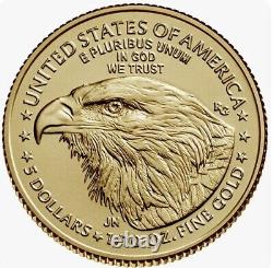 Aigle d'or américain 1/10 oz 5 $ BU