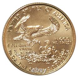 Aigle d'or américain 1/10 oz non circulé et éclatant de 1999
