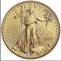 Aigle d'or américain 2023 1/10 oz $5 BU dans CAPSULE GRATUITE LIVRAISON GRATUITE