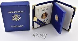 Aigle d'or américain de 1988 de 5 $, 1/10 oz d'or avec OGP 4066