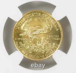 Aigle d'or américain de 1991 G$ 5 Ngc Certified Ms 69 Mint Unc 1/10 Oz 999 Or (002)
