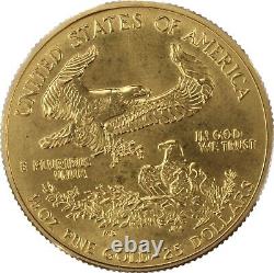Aigle d'or américain de 1993 de 25 dollars non circulé.