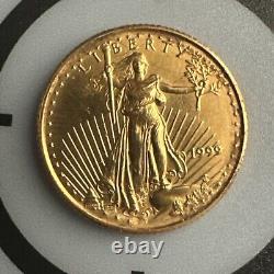 Aigle d'or américain de 1999 de 5 $, 1/10 oz, testé par Sigma avec la baguette