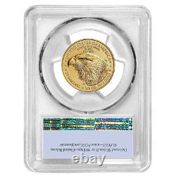 Aigle d'or américain de 25 $ de 2024, 1/2 oz, PCGS MS70 FS, étiquette du drapeau
