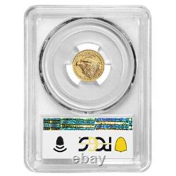 Aigle d'or américain de 5 $ de 2024 1/10 oz PCGS MS70 FDOI étiquette bleue