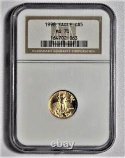 Aigle d'or de 1998, $5, Ngc Ms70