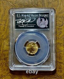 Aip 2018 5 $ Gold Pop 50 Eagle Pcgs Ms70 Fdi Cleveland Chipped Holder # Iat