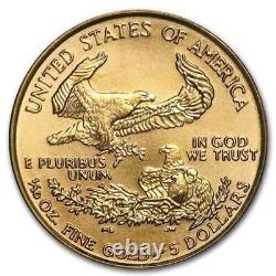 Aléatoire Année 1/10 Oz. 5,00 $ D'or Massif Aigle Américain #2