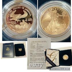 American Eagle 2004 West Point Mint Un Quart D'once Gold Proof 10 $ Pièce 1/4 Oz