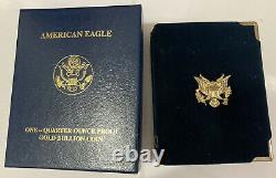 American Eagle 2004 West Point Mint Un Quart D'once Gold Proof 10 $ Pièce 1/4 Oz