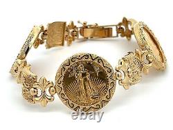 American Eagle 5$ Bracelet De Monnaie D'or En Or Jaune 14k, 3 X 1/10 Ounce