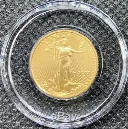 Au Hasard Année 1/10 Oz D'or American Eagle Uncirculated New Coin Brillant Capsule
