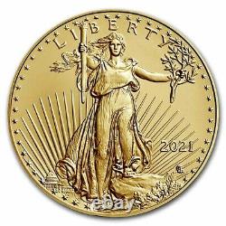 Avant La Vente 2021 American 1 Oz Gold Eagle Bu (type 2) 50 $ Us Gold