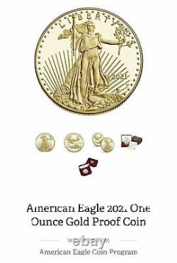 Dans La Main, Sealed! Dernière Conception American Eagle 2021 One Ounce Gold Proof Coin 21eb