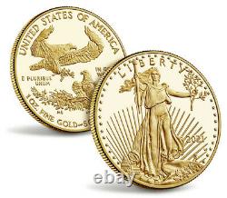 Dans La Main, Sealed! Dernière Conception American Eagle 2021 One Ounce Gold Proof Coin 21eb