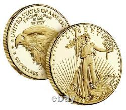 En Main 2022-w Proof 50 $ American Gold Eagle 1 Oz Ngc Pf70uc Blue Label