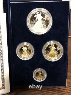 Ensemble de pièces d'or American Eagle Proof 4 pièces 2011 W $50 $25 $10 $5