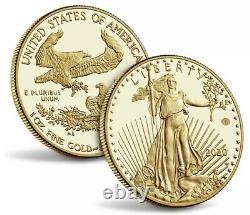 Fin De La Seconde Guerre Mondiale 75e Anniversaire American Eagle Gold & Silver Coin In Hand