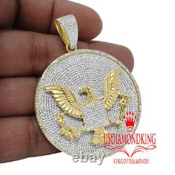 Genuine Diamond Us Seal President American Eagle Pendentif Charm 10k Or Finition