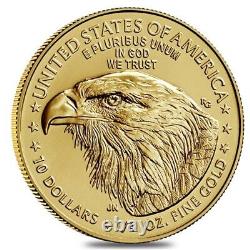 Lot De 2 2021 1/4 Oz Aigle D'or Américain $10 Coin Bu Type 2