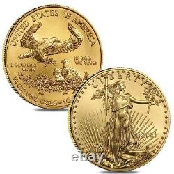 Lot De 2 2021 1/4 Oz Gold American Eagle $10 Coin Bu