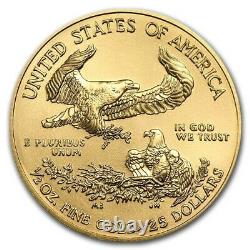 Lot De 40 2021 1/2 Oz Gold American Eagle Coin Bu In Us Mint Tube Pre-sale