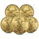 Lot De 5 2021 1/10 Oz Gold American Eagle $5 Coin Bu