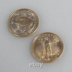 Lot de 2 pièces d'or American Eagle en or 1/4 oz de 2024 de la Monnaie des États-Unis