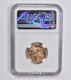 Ms69 1999-w $10 American Gold Eagle 1/4 Ongc Error Proof Inachevé 3846