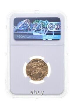 Ms69 Mint Erreur 1998 $10 American Gold Eagle Obv Struck Thru Graded Ngc 4094