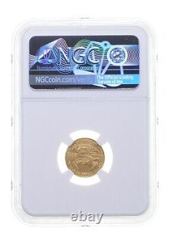 Ms70 1991 $5 American Gold Eagle Graded Ngc 4100