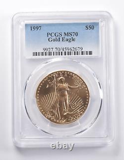 Ms70 1997 50 $ American Gold Eagle 1 Oz Gold Pcgs 5101